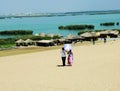 Sand lake, lovers, China yinchuan scenery