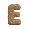 Sand letter E - Capital 3d beach font - Holidays, travel or ocean concepts