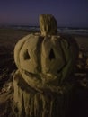 Sand made jack-o-lantern