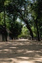 Sand made road in a crocodile park of Chennai