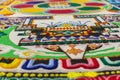 Sand mandala close up.