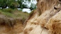 Sand on a mountain next to the beach