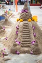Sand pagoda ceremony, Cultural activities including sand sculpture for Songkran festival