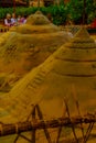 Sand pagoda for Songkran festival