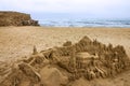 Sand palace on sea beach, Spain