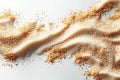 Sand particles on white background, simple, minimalistic, ized, flat design, sand wave effect, top view, no shadows, no refle Royalty Free Stock Photo