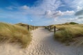 Sand path beach dune. Generate Ai Royalty Free Stock Photo
