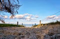 Sand path to the beach in Binz on the island of RÃÂ¼gen on the Baltic Sea. Mecklenburg-Vorpommern, Germany Royalty Free Stock Photo