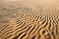 sand patterning caused by wind erosion in the desert