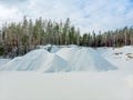 Sand pit in winter Royalty Free Stock Photo