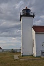 Dusk at Sand Point Lighthouse in Escanaba Michigan Vertical