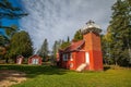 Sand Point Lighthouse in the Michigan Upper Peninsula Royalty Free Stock Photo