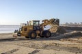 Sand preservation works on Mission Beach, San Diego on January 6, 2023
