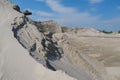 Sand quarry with hydraulic fill Royalty Free Stock Photo
