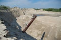 Sand quarry with hydraulic fill Royalty Free Stock Photo
