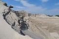 Sand quarry with hydraulic fill Royalty Free Stock Photo