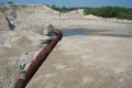 Sand quarry with hydraulic fill Royalty Free Stock Photo