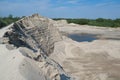 Sand quarry with hydraulic fill Royalty Free Stock Photo