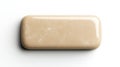 Sand rectangle button isolated on white created with Generative AI. Desgin element.