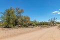 Sand road in the Ugab River valley, Namibia Royalty Free Stock Photo