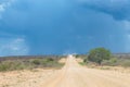 Sand road in the Ugab River valley, Namibia Royalty Free Stock Photo
