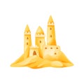 Sand royalty palace, vector icon or clipart.