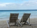 Boracay Beach Chairs Royalty Free Stock Photo