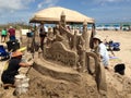 Sand sculptor at work