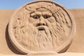 sand sculpture Bocca della Verita Mouth of Truth Royalty Free Stock Photo