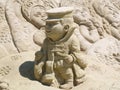 Sand sculpture boy Royalty Free Stock Photo