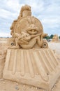 Sand sculpture of Bugs Bunny