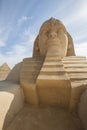 Sand sculpture of egyptian sphinx