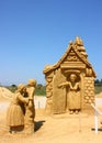 Sand sculpture of Hansel and Gretel movie