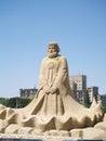 Sand sculpture king Royalty Free Stock Photo