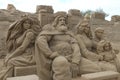 Sand sculpture in Lappeenranta - The Royal Family Royalty Free Stock Photo