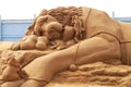 Sand Sculpture - Lion and the Mouse