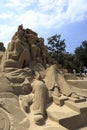 Sand sculpture of love stories