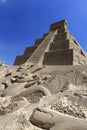 Sand sculpture of mayan pyramid Royalty Free Stock Photo