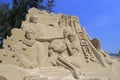 Sand sculpture of poet xuzhimo and his girlfriend