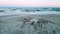 Sand sculpture, Vadu Beach, Romania Royalty Free Stock Photo