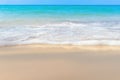 Sand sea and soft ocean wave summer background