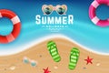 Sand and sea water top view scene for summer holiday background Royalty Free Stock Photo