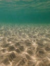 Sand and seabed underwater. Clear water in Lake Superior Michigan Royalty Free Stock Photo