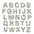 Sand shell alphabet