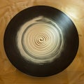 Sand-spiral on a rotatiing plate Royalty Free Stock Photo
