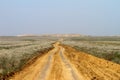 Sand spring steppe road Royalty Free Stock Photo