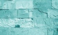 Sand stone wall in cyan tone Royalty Free Stock Photo