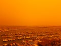 sand storm, storm Celia. Meteorological phenomenon produced in Torrevieja, Alicante province, Spain