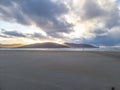 Sand storm at Dooey beach by Lettermacaward in County Donegal - Ireland Royalty Free Stock Photo