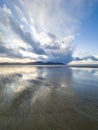 Sand storm at Dooey beach by Lettermacaward in County Donegal - Ireland Royalty Free Stock Photo